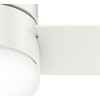 52" Minimus LED Light White Ceiling Fan: Hunter Fan, Flush Mount, 3-Speed Remote Control - 4 of 4