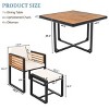 18-Pieces Outdoor Dining Set,Acacia Wood Dining Set,2 Square Table With 8 Cushioned Chairs And 8 Ottomans,Outdoor Furniture For Patio-Cuddlewood - 4 of 4