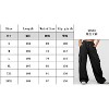 Women High Waisted Drawstring Wide Leg Cargo Pants Casual Baggy Joggers Pants with Pockets - 4 of 4