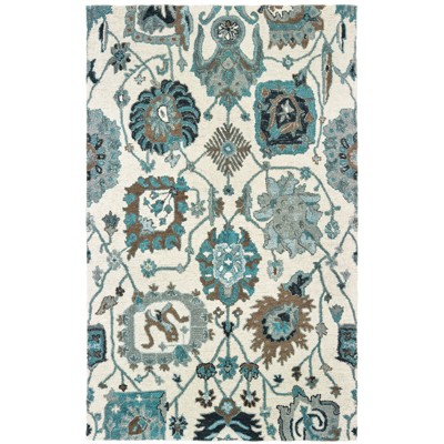 Oriental Weavers Zahra 75503 Ivory/ Blue Indoor Area Rug - 5' x 8'