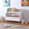 Kids Bookcaes, Children Book Organizer, toy Storage Cabinet Organizer, White - 2 of 4