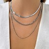 Adornia Tarnish Resistant Triple Layered Chain Necklace - image 2 of 4