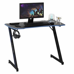 BestMassage 35/47 Inch Gaming Desk Z-Shaped PC Computer Desk with Carbon Fiber Surface Adjustable Leg Pads - 1 of 4
