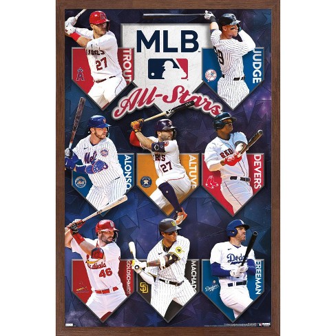 Trends International Mlb Texas Rangers - Logo 22 Framed Wall Poster Prints  White Framed Version 14.725 X 22.375 : Target