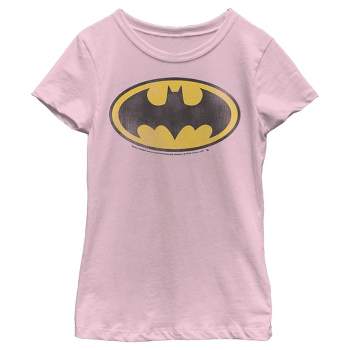 Girl's Batman Distressed Bat Logo T-Shirt