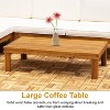 FDW 5 Piece Patio Sofa Set Acacia Wood Outdoor Conversation Table Chair Set with Cushions - 4 of 4