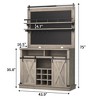 2025 New Farmhouse Coffee Bar Cabinet, 75" Tall Buffet Cabinet with Storage and Sliding Barn Door, for Dining Room,Home - 2 of 4