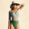 Women's Chic Geometric Print Tankini Swimsuit Set - Cupshe - 2 of 4