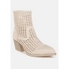 Artisole Woven Pleather Block Boots Women - 2 of 4