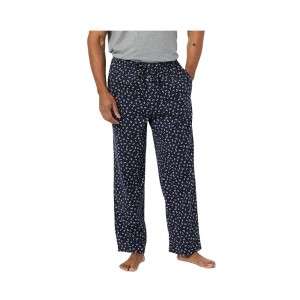 TIME HOLLOW Navy Paisley Straight-Fit Woven Pajama Pants - 1 of 3