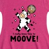 Girls' - Instant Message - Watch Me Moove Disco Cow Fit & Flair Cap Sleeve Graphic Dress - 2 of 4