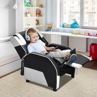 Infans Kids Youth Gaming Sofa Recliner w/Headrest & Footrest PU Leather