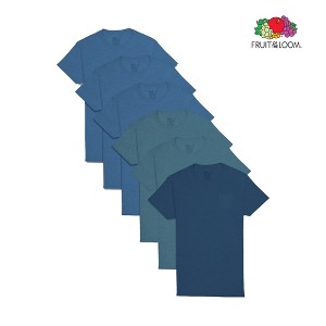 Fruit Of The Loom 6 Pack Mens Super Soft Pocket T-Shirt - 1 of 4