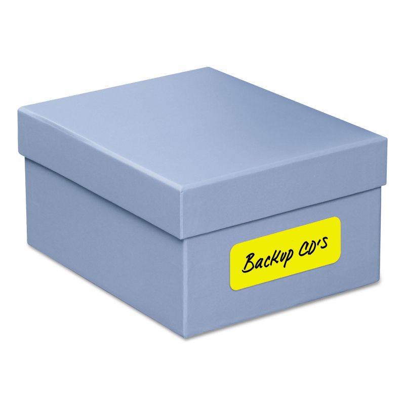 Avery High-Visibility Removable ID Labels Laser/Inkjet 1 x 2 5/8 Asst. Neon 360/PK 6479, 3 of 7