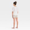 Girls' Snoopy Graphic T-Shirt & Boxer Pajama Set - White - 2 of 4