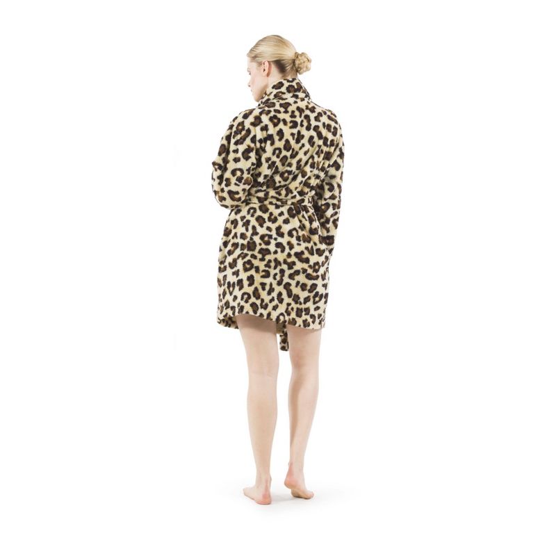 Women's Bathrobe Leopard - Linum Home textiles, 3 of 7