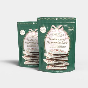 Beverly Hills Chocolatier - White & Milk Chocolate Peppermint Bark - GKA Snacks - 1 of 4