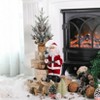 24-Inch PE Snow-Flocked Christmas Tree with 50 Warm White LED Copper Wire String Lights - 4 of 4