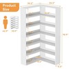 6-Tier Corner Bookshelf with Baffles, Industrial Large Corner Etagere Bookcase, L-Shaped Tall Corner Bookcase - 3 of 4