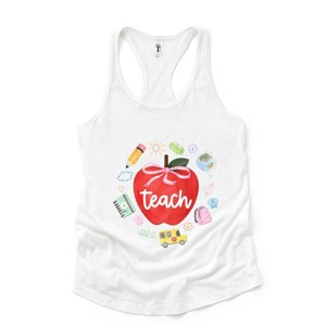Teach Apple Watercolor - Racerback Tank - 1 of 1