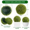 Artificial Plant Topiary Ball for Home Office, Garden, Wedding, Porch Decor - 2 of 4