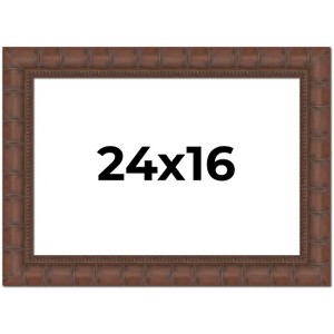 PosterPalooza | 24x16 Wide Bamboo Picture Frame, UV Acrylic, 4 Finishes - Brown, Black, Silver, and Natural - 1 of 4