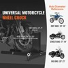 VEVOR Motorcycle Wheel Chock Upright, 1800 lbs Capacity, Heavy-duty Steel Motorcycle Front Wheel Stand with 6 Adjustable Holes, Black - 3 of 4