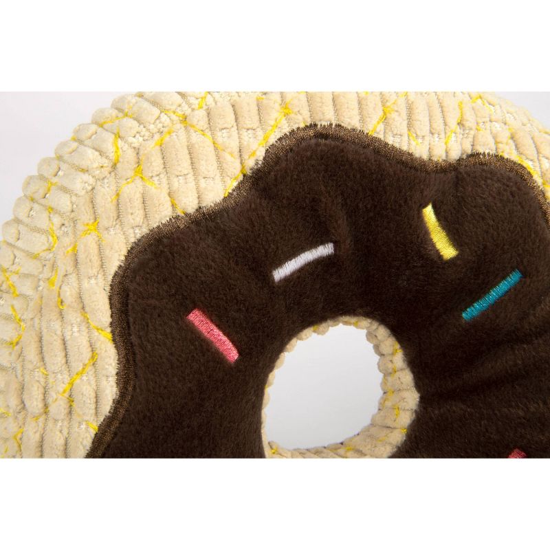 TrustyPup Chocolate Donut Durable Plush Dog Toy, 4 of 14