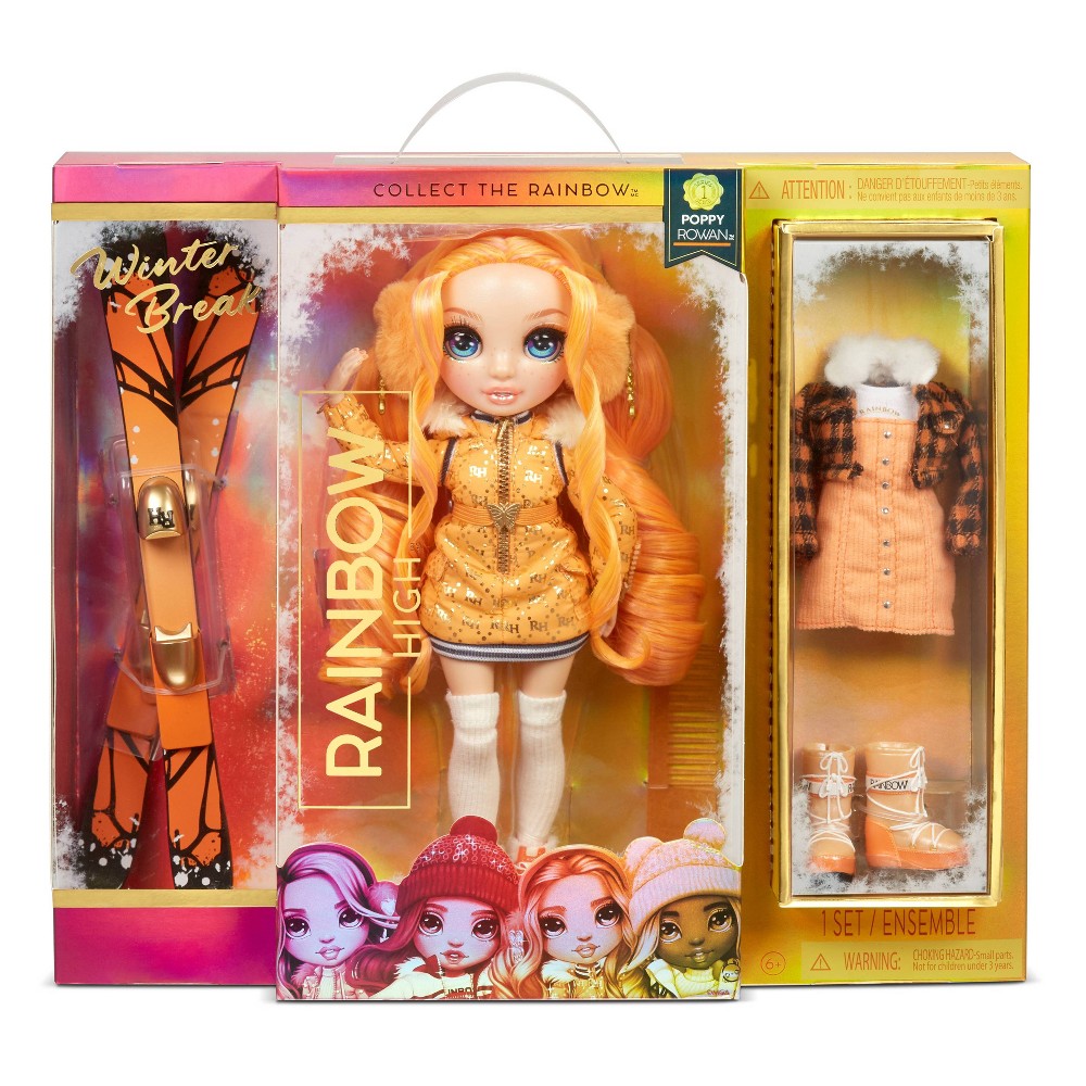 Rainbow High - Winter Break Doll- Poppy Rowan - Orange