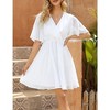 Women's Wrap Polka Dot Chiffon Dress - 3 of 4