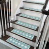 SussexHome Diamond Design Cotton Anti-Slip Stair Treads, 9” X 28“ - 2 of 4