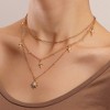 HTUTWOO Layered Gold Necklaces for Women, Stackable Cross Star Pendant Necklace, Eight-Pointed Star Necklace Perfect Jewelry Gifts for Women - 2 of 4