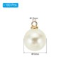 Unique Bargains Plastic Bulk Elegant DIY Crafts Jewelry Making Pearl Pendant 100 Pcs - 2 of 4
