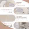 MOONMISS 2 PCS Contemporary Designed Teddy Fabric Upholstered Accent Chairs Kitchen Armchair for Living Room - 3 of 4