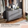 3/5/6/8 Fluted Drawer Dresser for Bedroom, Modern Chest with Deep Drawers and Wide Top, Wooden Dresser Organizer for Living Room - 4 of 4