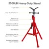 V Head Pipe Jack Stand,28-52 Inch Adjustable Height,1/8"-12" Capacity, 2500 lb Load Capacity,Steel Jack Stands with Portable Folding Legs - 2 of 4