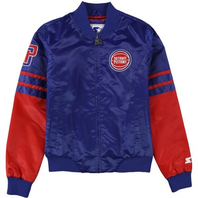 STARTER Womens Detroit Pistons Bomber Jacket