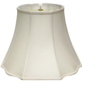 Vynxaria Lampshades: White Slant Modified Fancy Octagon Softback Shade, 8" x 14" x 10.25" with Washer Fitter - 1 of 4