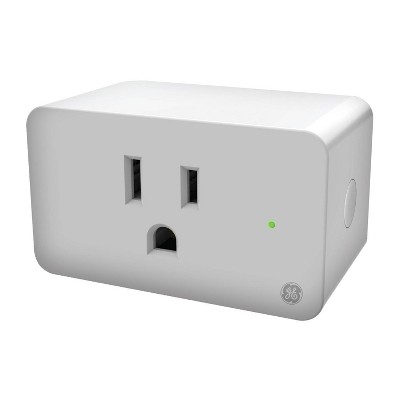 GE CYNC Indoor Smart Plug White: Wi-Fi Enabled Outlet Adapter, Remote Control, Timer Plug, Google & Alexa Compatible