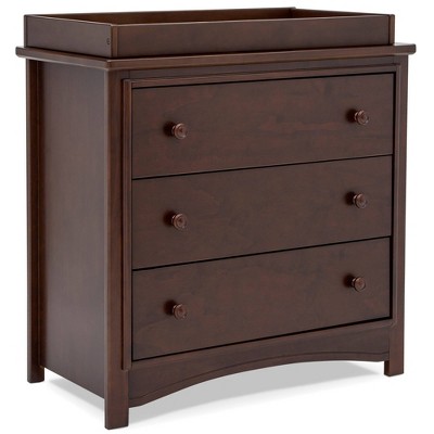 delta children farmhouse 3 drawer dresser with changing top