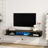 KTMBDW Floating TV Shelf, 69'' Wall Mounted TV Stand Floating TV Console Media Entertainment Under TV Shelf for Bedroom, Living room, Black - 4 of 4