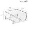 mDesign Plastic Free-Standing Stackable 3 Bottle Storage Rack, 8 Pack, Clear - 3 of 4