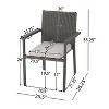 Christopher Knight Home 2pc Barker Wicker Outdoor Dining Chairs with Cushions Gray/Light Gray - 4 of 4