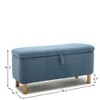 NicBex Storage Ottoman Bench for Bedroom,Storage Bench with Wood Legs,Ottoman for Living Room, Bedroom, Entryway - 3 of 4