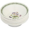 Portmeirion Botanic Garden Oatmeal/Soup Bowls, Set of 6, Made in England - Assorted Floral Motifs, 6.5 Inch - 2 of 4