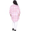 Women's Plus Size Piper Stretchy Plaid Tunic with Pockets - White Mark - 3 of 3