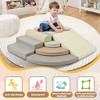 Whisen 6-Piece Kids Soft Foam Climbing and Crawling Toy Set, Indoor Playground with Stairs, Mats, Wavy Climber, Cylinder - 3 of 4