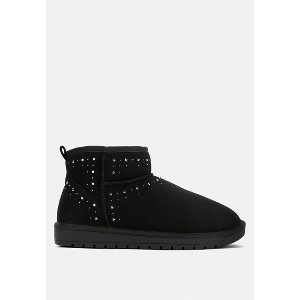 Winifred Rhinestone Embellished Fur Lined Boots Women - 1 of 4