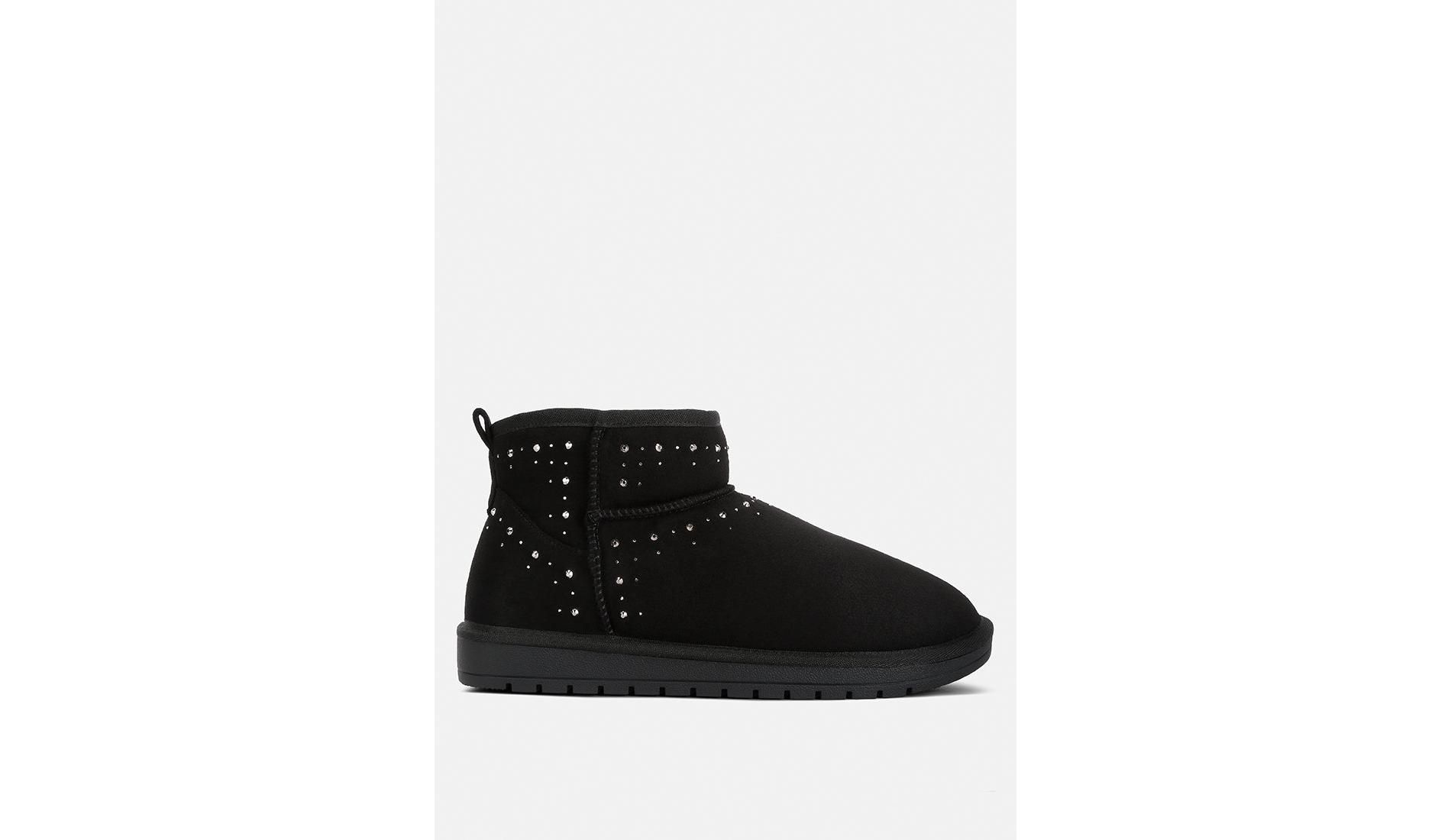 Winifred Rhinestone Embellished Fur Lined Boots Women