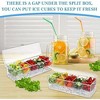 Aoibox 2-Piece Chilled Condiment Server with Hinged Lid, Ice Chamber Cooled Compartment Container Caddy Organizer for Salad Fruit Party Bar Supplies - 3 of 4